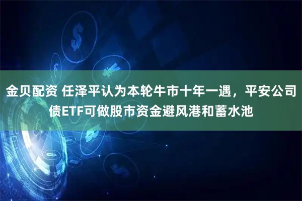 金贝配资 任泽平认为本轮牛市十年一遇，平安公司债ETF可做股市资金避风港和蓄水池